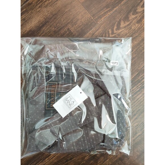 Jos A. Bank Reserve Shirt Mens 2X Big Button-Down Purple Traditional Fit Geometr - Picture 10 of 10